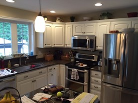 Before and After Cabinet Refinishing Hooksett, NH